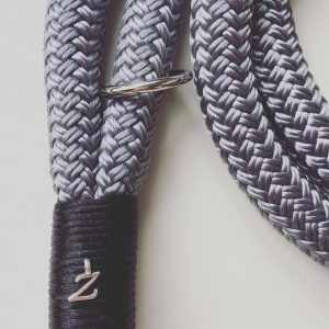 Rare colour personalized neckrope-set grey with a touch of blue !limited!