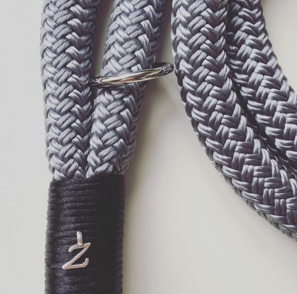 Rare colour personalized neckrope-set grey with a touch of blue !limited!