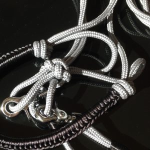 !! Special !! LIMITED edition 'Two in one' diamond rope halter set grey with a touch of blue