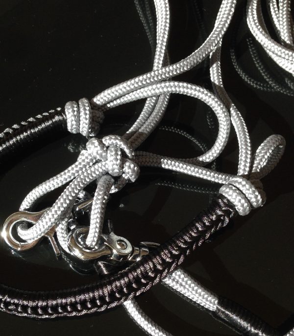 !! Special !! LIMITED edition 'Two in one' diamond rope halter set grey with a touch of blue